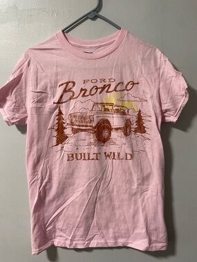 Ford Pink Graphic Tee with Bronco Off-Road Print
